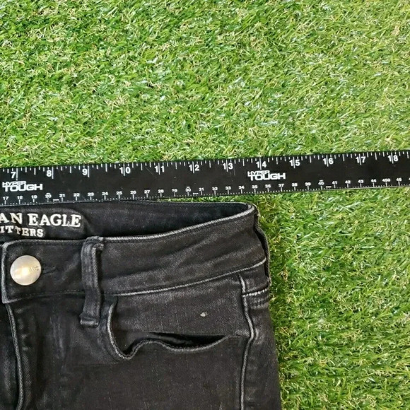American Eagle Shorts Womens Size 4 Black Super Stretch Hi-Rise Denim X4 - Picture 8 of 8